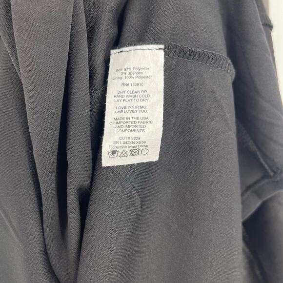 Show Me Your MuMu Florentine Maxi Dress Black Stretch XS NWT - Picture 6 of 10